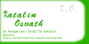 katalin osvath business card